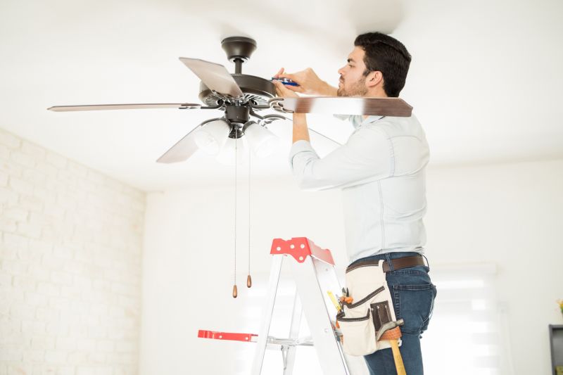 Ceiling Fan And Light Fixture Installation By A Handyman